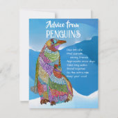 Conseil de la carte de voeux Penguins Flat (Devant)