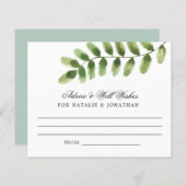 conseil de mariage de la feuille d'eau verte (Devant / Derrière)