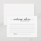 Conseil De Mariage Pour Le Nouveau M. Et Mme. (Devant / Derrière)