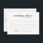 Conseil De Mariage Pour Le Nouveau M. Et Mme.<br><div class="desc">Ces cartes de conseil mariage sont le moyen idéal pour les invités de donner des conseils au couple à leur mariage ou à l'un de leurs événements mariages.</div>