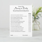 Conseil Devinez Qui maman ou papa Carte Baby shower de jeu (Debout devant)