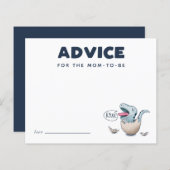 Conseil dinosaure bleu pour la carte maman (Devant / Derrière)