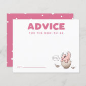 Conseil dinosaure rose pour la carte maman (Devant / Derrière)