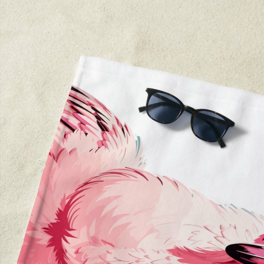 Conseil Drôle D'Un Serviette De Plage Flamant rose (En situation)