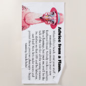 Conseil Drôle D'Un Serviette De Plage Flamant rose (Devant)