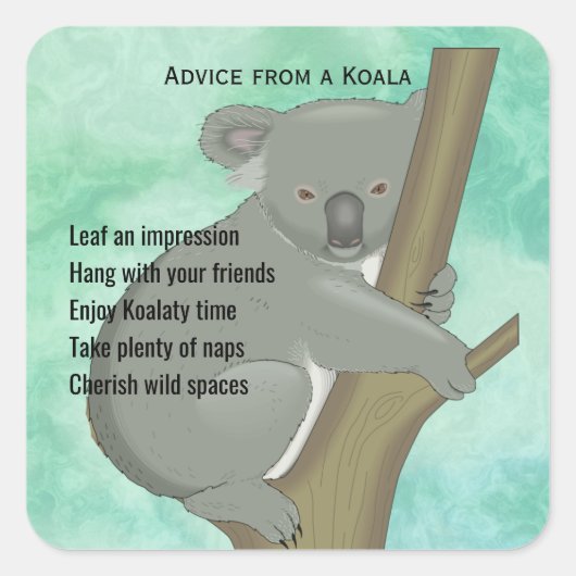 Conseil d'un autocollant Koala Design (Devant)