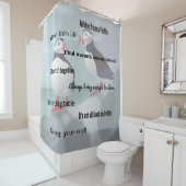 Conseil d'un rideau de douche Puffin Design (En situation)