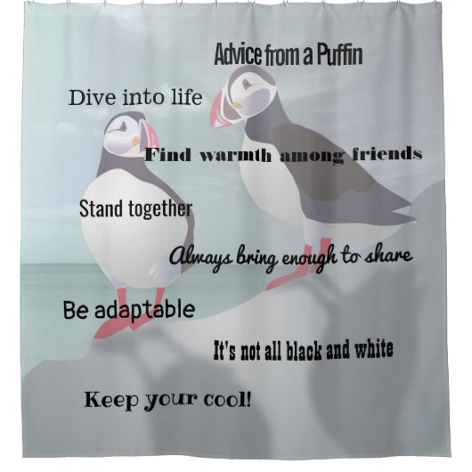 Conseil d'un rideau de douche Puffin Design (Devant)