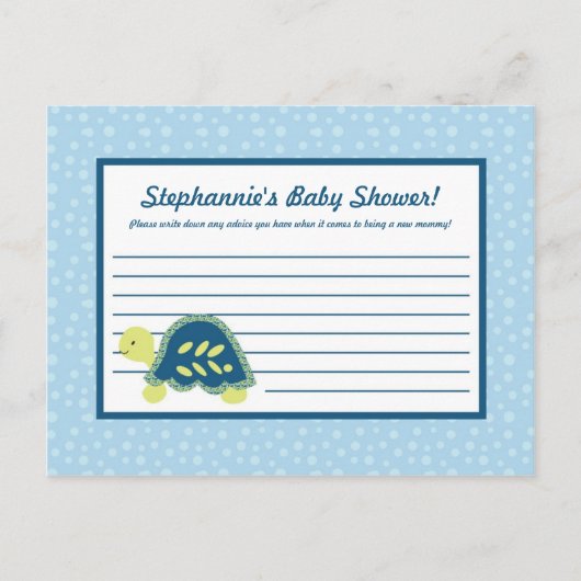 Conseil Écrit Carte Tortue Reef Ocean Sea Turtle (Devant)