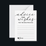 Conseil Et Souhaite Carte Pour Le Nouveau M. Et Mm<br><div class="desc">Simple,  élégant et classique. Restez simple avec le design noir et blanc,  garanti pour compléter n'importe quel jeu de couleurs. Conseil mariage et carte de voeux pour le jour de mariage et les jeux.</div>