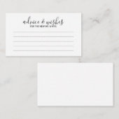 Conseil et souhaits de Mariage de script moderne (Devant / Derrière)