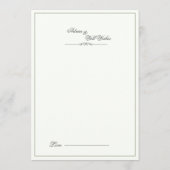 Conseil et souhaits du Mariage d'aquarelle verte (Dos)