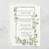 Conseil et souhaits du Mariage d'aquarelle verte (Devant / Derrière)