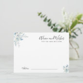 conseil et souhaits floraux bleu aquarelle (Debout devant)