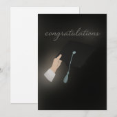 Conseil Félicitations Carte de Graduation - Noir & Élégant (Devant / Derrière)