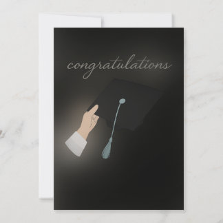 Conseil Félicitations Carte de Graduation - Noir & Élégant
