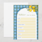 Conseil Fête des mariées Citron Pour La Carte Mari (Devant / Derrière)