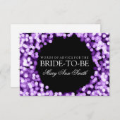 Conseil Fête des mariées de carte violet brillant (Devant / Derrière)