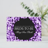 Conseil Fête des mariées de carte violet brillant (Debout devant)