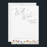 Conseil Fleur sauvage coloré | Carte de voeux de Mariage<br><div class="desc">Ce fleur sauvage coloré | mariage well wishcard est parfait pour votre simple, whimsical boho rainbow mariage d'été. Les fleurs aux couleurs rose, jaune, orange et or, qui donnent à ce produit l'impression d'un élégant jardin vintage minimaliste de printemps hippie. Le design moderne est artistique et délicat, représentant une prairie...</div>