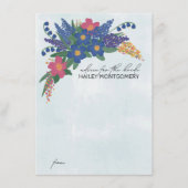 Conseil fleur sauvage d'invitation à la douche nup (Devant)