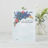 Conseil fleur sauvage d'invitation à la douche nup (Debout devant)