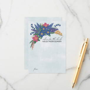 Conseil fleur sauvage d'invitation à la douche nup