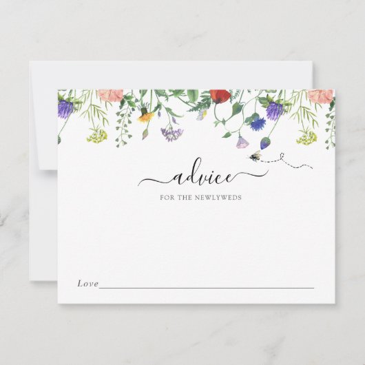 Conseil fleur sauvage et d'abeilles pour la carte  (Devant)