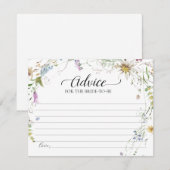 Conseil fleur sauvage Pour La Carte De Mariée À Êt (Devant / Derrière)