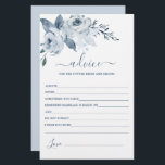Conseil Floral bleu Dusty pour la carte Mariée<br><div class="desc">Conseil Dusty Blue Floral pour la carte de fiancée</div>