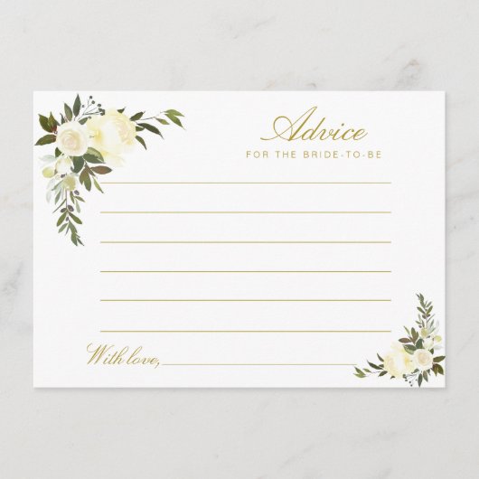 conseil floral en ivoire aquarelle (Devant)