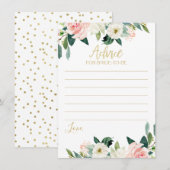 Conseil floral floue à la carte de mariée à deveni (Devant / Derrière)