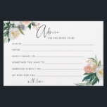 Conseil floral pour la mariée d'être des cartes<br><div class="desc">Magnifique carte de conseil floral pour la mariée à être. Pour une personnalisation plus avancée de cette conception,  par exemple la modification de la disposition,  de la police ou de la taille du texte,  cliquez sur le bouton "PERSONNALISER" ci-dessus. Veuillez me contacter pour toute question !</div>