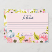 Conseil floral romantique pour les cartes de marié (Devant / Derrière)