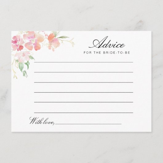 conseil floral rose aquarelle (Devant)