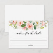 Conseil floral rose vif pour la carte d'épouse (Devant / Derrière)