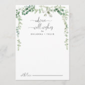 Conseil Green Eucalyptus Mariage Bonne demande Carte conse (Devant)