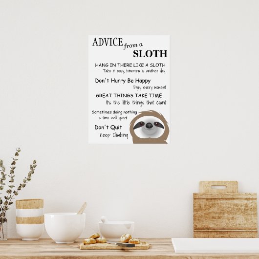 Conseil inspirant d'une affiche de Sloth (Cuisine)