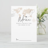 Conseil maman World Map Voyage Baby shower Carte d (Debout devant)