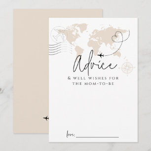 Conseil maman World Map Voyage Baby shower Carte d