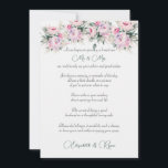 Conseil mariage Bien Souhaite Pies Roses<br><div class="desc">Joli conseil mariage et des cartes de voeux pour vos invités décorés de beaux bouquets Peony roses. Quelle belle façon de se souvenir de votre journée spéciale.</div>