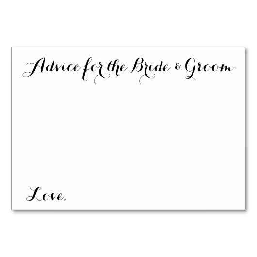 Conseil mariage Cartes Conseils pour la mariée et  (Devant)