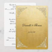 Conseil Mariage Conseils Commentaire Carte Gold Foil Parti (Devant / Derrière)