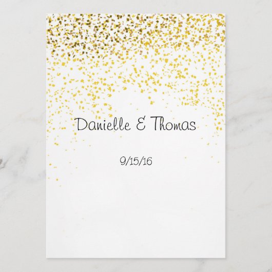 Conseil mariage, Élégant, Gold Confetti (Devant)