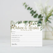 Conseil Mariage Eucalyptus si élégant Voeux Cartes (Debout devant)