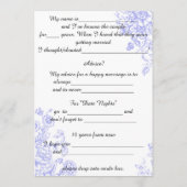 Conseil mariage, Fleurs Lavande Commentaire (Dos)