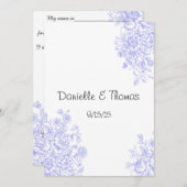 Conseil mariage, Fleurs Lavande Commentaire (Devant / Derrière)