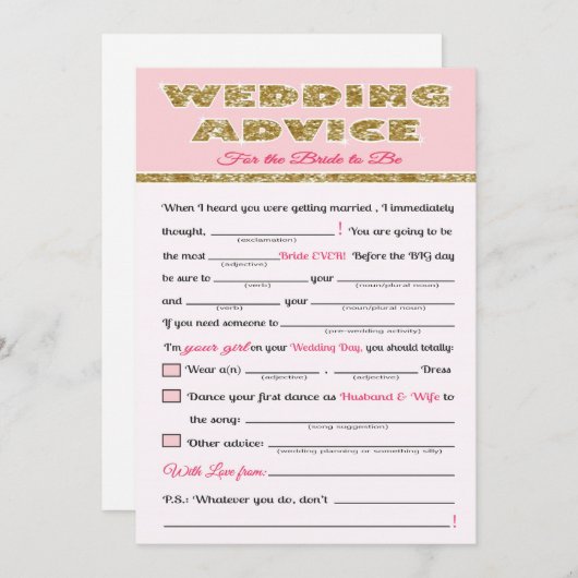 Conseil mariage Jeu de douche nuptiale (Devant / Derrière)