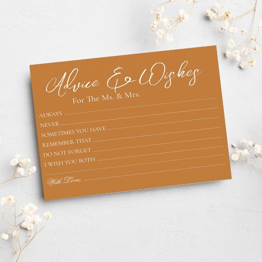 Conseil Mariage minimaliste en terre cuite Cartes
