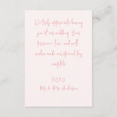 Conseil Mariage Monogram Crest rose carte de remerciements (Dos)